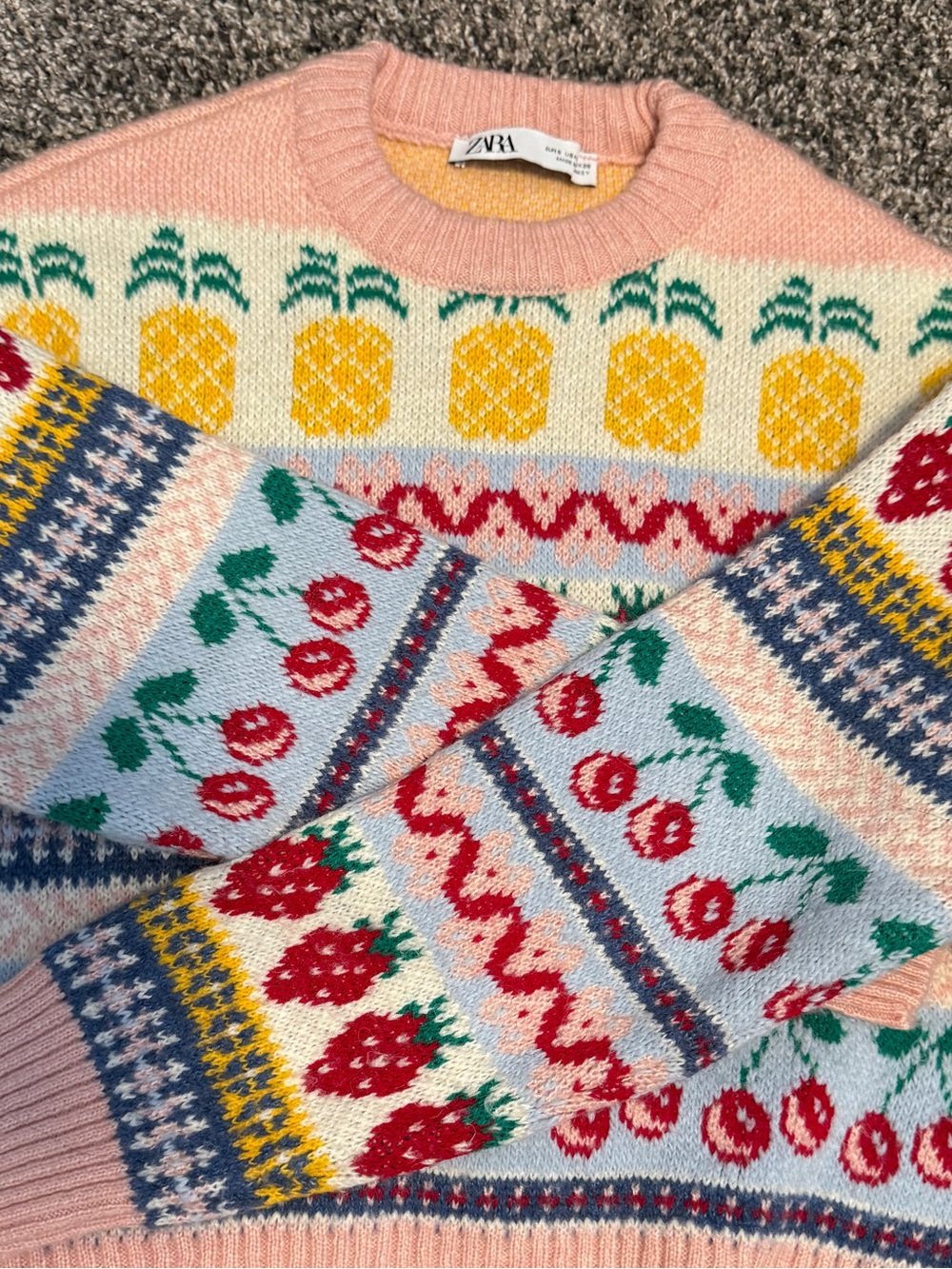 NWOT Zara embroidered sweater Size S